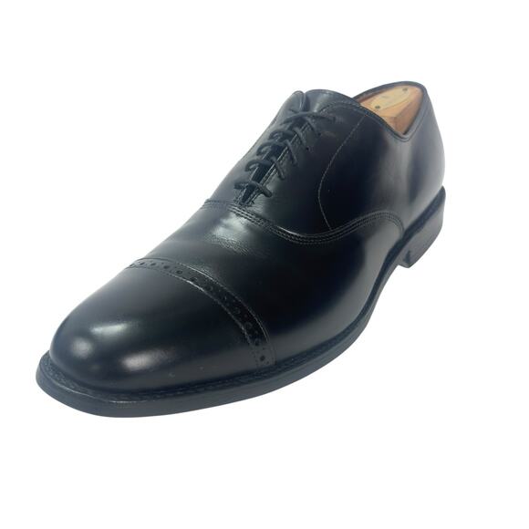 Allen Edmonds Byron Cap Toe Oxford Black Leather Men's 11C Dress Shoe Lace up - Picture 1 of 16
